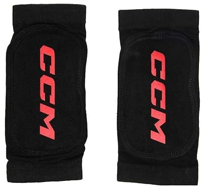 CCM Hockey Lace Bissschutz, PU-Gel-Pad-Einsatz, Polyester-Ärmel, Knöchelabdeckung, Schwarz, OSFA