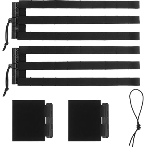 Peminkoo Taktisches Skelett-Kummerbund-Upgarde-Kit mit 3 Bändern, MOLLE-Schnellverschluss-Schnallen-Set JPC 420 419 XPC Airsoft Jagdweste Zubehör (Black)