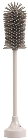 Horsepower AS-SEEN-ON-TV Schrubber EZ Silikon-Bürstenreiniger-Aufsatz, dreht Sich 350 U/min, erreicht Tiefe Trinkgläser, Becher, Babyflaschen und mehr, extra Langer Griff, 27,9 cm, Braun