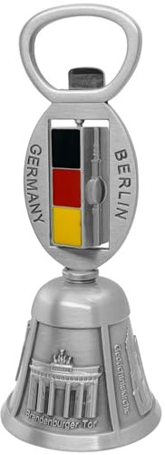 United1871 Tischglocke - Handglocke aus Metall mit Berliner Gebäuden als Berlin und Deutschland Souvenir mit integriertem Flaschenöffner lustig