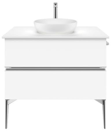 Duravit Sivida Aufsatzwaschtisch, rund, 400x400mm, ohne Hahnloch, ohne Überlauf, 2660003200, Farbe: Weiß
