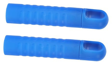 MOLUCKFU 2pcs Mop Handle End Cap Hole Blue 25mm Diameter Non-Slip Replacement Grip for Dustpan Rod and Clothesline Pole Handles Suitable for Cleaning and Household Use
