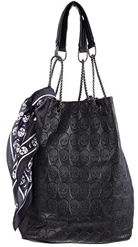 SOIMISS Foulard Tête De Mort Pratique Pour Femme Avec Anse En Chaîne Pour Un Usage Quotidien