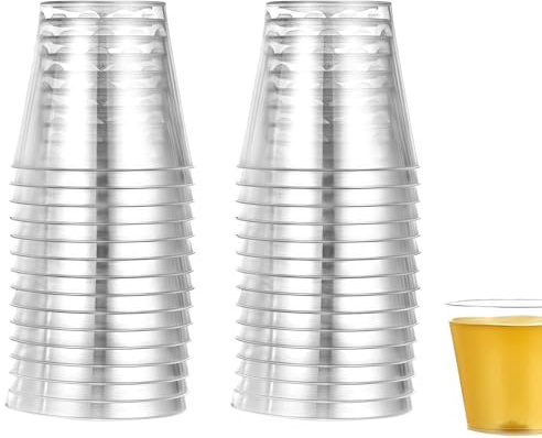 Diffaxy Lot de 30 verres à liqueur réutilisables (30 ml), pour fêtes, mariages, barbecues, festivals ou autres événements adolescents