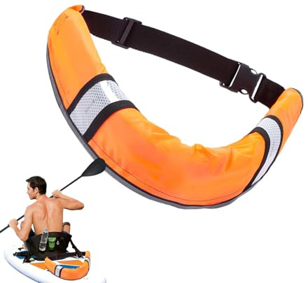Chaleco De Rescate Inflable Ajustable, Equipo De Seguridad Marina, Correa De Entrenamiento Para Natación, Remo, Vela, Snorkel, Ancho, Piscina, Viajes Y Muelles.