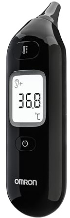 OMRON Gentle Temp 533, Infrared Digital Ear Thermometer for Children and Adults, In-Ear Thermometer with High-Speed 1-Second Measurement and Probe Cover-Free Design, Black