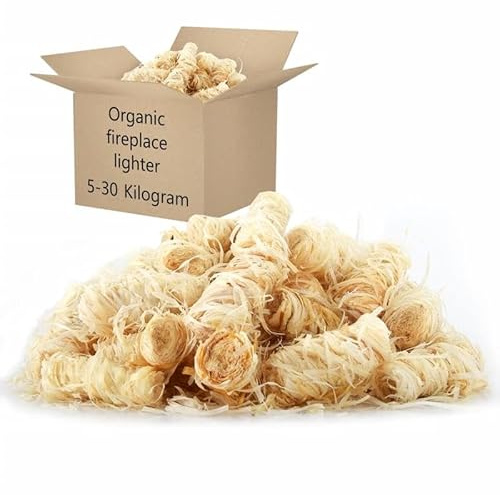 Allume-feu bio - 10 kg - Laine de bois naturelle et cire de paraffine - Respectueux de l'environnement et efficace pour cheminée et barbecue