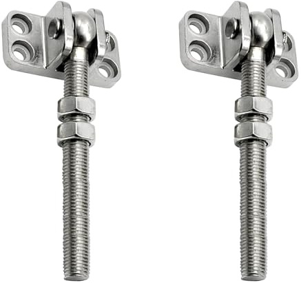2er Set Torscharniere Schwerlast, Einstellbar Torscharnier, M16 Scharnier Edelstahl Traglast 200 KG, Regulierbar Hänge Scharniere Gartentor Scharnier, Torband für Gartentor Hoftor Zauntor