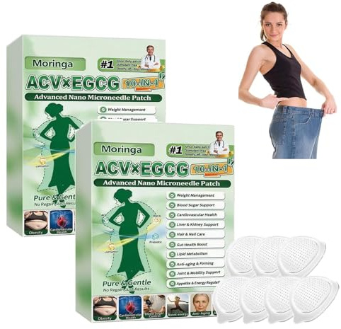 Abnehm Pflaster 10-in-1 – Natürliche Nano-Microneedle Patch für Bauch & Körper, Pflaster zur Fettreduktion mit Pflanzenextrakten, Hautfreundlich & Diskret (3 Boxen) (2PC)