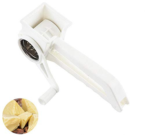 Rallador de queso, Desmontable 430 Acero inoxidable+PP Rallador de Queso Rotatorio Herramienta de Queso Rallador Giratorio de Ginger Chocolate