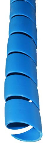 Insun 2 m Guaina Cavi Tubo a Spirale Sistema di Organizzatore Cavi per mettere in ordine cavi PC, TV, Stereo, Console Giochi Blu ∅ 16 mm