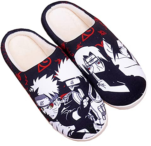 WANHONGYUE Anime Zapatillas de Casa Pantuflas Invierno Hombre Mujer Cálido Felpa Zapatos Interiores Antideslizantes Slippers