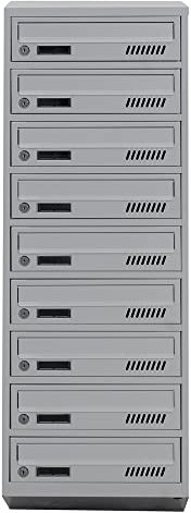 Bloc de 9 Boite aux Lettres avec Fixation Murale Euro GDS 9 RAL 7035