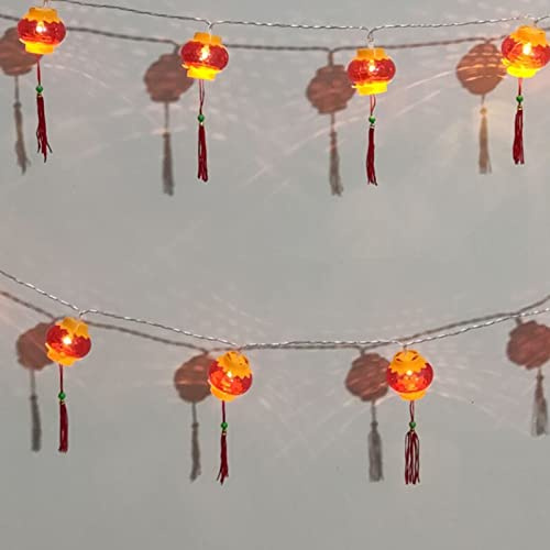 TOPINCN Guirlande Lumineuse De Lanternes Chinoises Lanternes Chinoises Rouges Lumières De Lanternes Chinoises Guirlandes De Lanternes Rouges pour Le Nouvel an (avec Gland 3 mètres/9,8