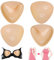 Vibbang 2Pairs Double-Sided Sticky Push-Up Bra, Self Adhesive Boob Pads Bra, Waterproof Silicone Push Up Bra Inserts, Snowy Care Bra Inserts, for Women Girls Bras Any Cup Cover (S)