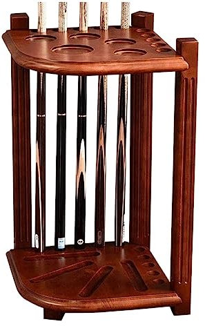 ANIIC Pool-Queue-Halter 10 Queue-Sticks, Billard-Stick-Rack, Holz-Snooker-Queue-Rack, Freistehender Stick-Halter Billard Queue Halterung
