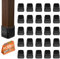 35 pcs Protectores de Suelo para Patas de Silla Cuadradas, Fondo Protector de Almohadilla de Silicona, Fundas de protección para Patas de Silla de Silicona,XS(17-22MM)