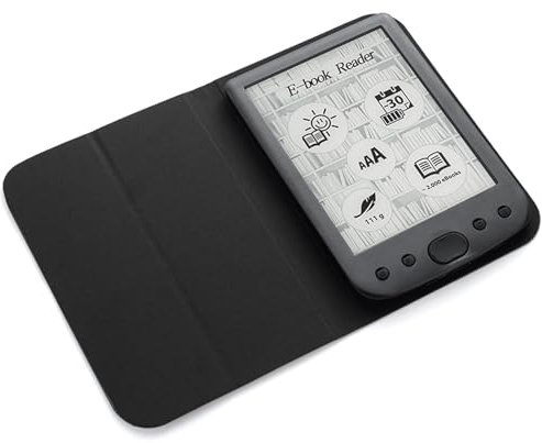 Docooler 6in E-Book Reader Eye-Friendly E-Reader with E-Ink Screen Portable Audio Video PDF Reader Built-in Speaker for Extracurricular Learning