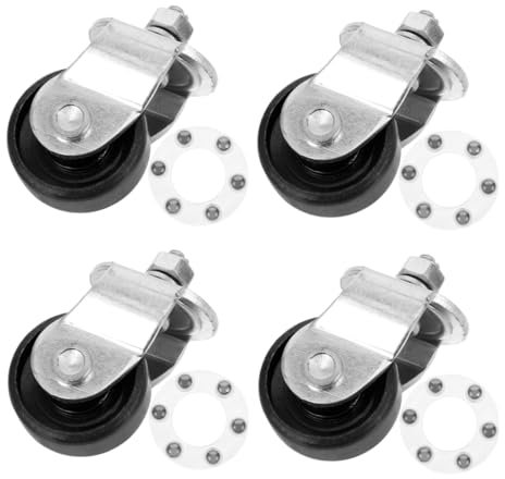 FELTECHELECTR 4stücke Wagenheberrad-lenkrollen Abnehmbare Rädern Für Tonnen-wagenheber Stahlmaterialien Für Garagen-wagenheberräder