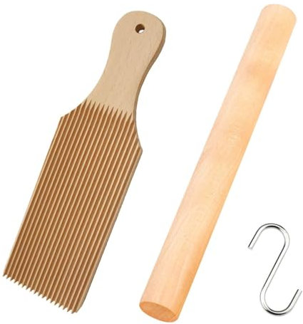 RELKLYU Tablero De Pasta De 1 Pieza, Barra De 1 Pieza Y Gancho En Forma De S De 1 Pieza, Herramientas De Hornear, Suministros De Cocina, Herramientas De Fabricación De Pastas.