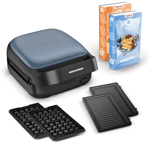 Tefal Snack Collection, Appareil à gaufre et croque-monsieur, 20jeux de plaques disponibles, Recettes sucrées et salées, SW8674F0