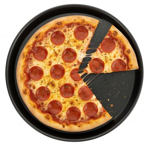 OATIPHO Teglia Per Pizza Antiaderente Da 12.60 in Teglia Rotonda Da Forno in Metallo Per Pizza Croccante Torte Panini Salsicce Hamburger E Bistecche Per Cucina E Famiglia