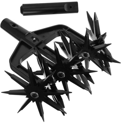 TOYZFRIENDY Cultivateur Rotatif Manuel pour Jardinage, Outil à Main Léger pour Desserrer et Mélanger la Terre, Tête Unique Réglable, Accessoire de Jardinage pour Aérer et Préparer Le Sol