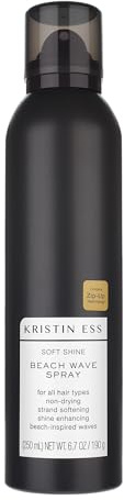 Kristin Ess Hair Soft Shine Beach Wave Hair Spray for Soft Texture + Shine, Non-Drying, Wavy Hair Styling Product, 6.7 oz
