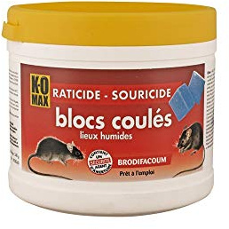 K-OMAX Raticide souricide Bloc 240 g - 12 doses prêt à l'emploi - spécial lieux humides, Voir Produit