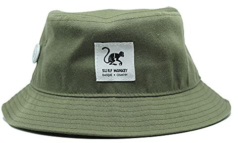 DRESSED IN MUSIC PLAY WITH ME Recycled Bucket Repreve® Fischerhut, Unisex, Erwachsene Surf Monkey®, Oliv, One size