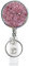 Enrouleur de badge rétractable en plastique léger avec anneau porte-clés et clip de ceinture pour infirmière, bénévole, enseignant, étudiant, bureau (1 pièce, rose)