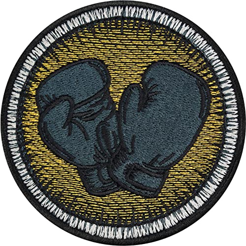 Écusson Thermocollant Patch Boxeur | Gant de Boxe Brodé à Coudre ou à Repasser | Autocollant Sport de Combat Muay Thai Boxing | Appliqué de Boxe pour tous les tissus | 75x75mm