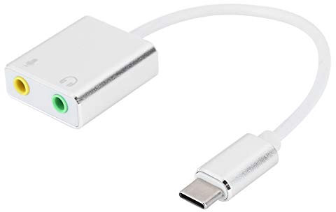 Cuifati Adaptateur Audio USB C Carte Son Stéréo Externe avec Prise Casque et Microphone 3,5 Mm pour Mac, Linux, PC, Ordinateur Portable, Bureau, 3 Pro