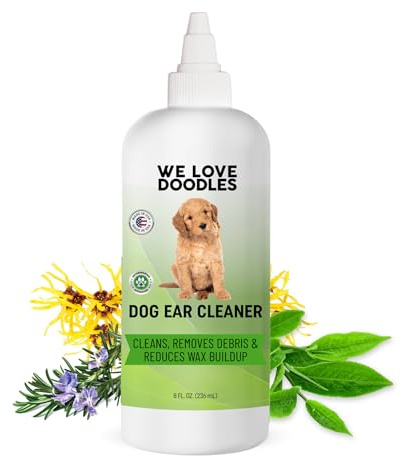 We Love Doodles Dog Ear Cleaner | Ear Wash for Dogs | Made in USA | Natural | Clean Ear Drops | Prevents Infection, Itching & Odor | Puppy Ear Cleanser | Pet Cleaning Ears Solution