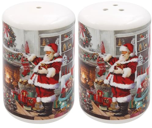 Magic of Christmas, Santa by The Fireplace Salt & Pepper Pot
