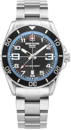 swiss alpine military Herren-Armbanduhr 7029.1 Analog Quarz Edelstahl