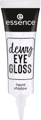 essence dewy EYE GLOSS liquid shadow, Lidschatten, Nr. 01, Transparent, weichzeichnend, strahlend frisch, vegan, Nanopartikel frei, ohne Parfüm, ölfrei, 1er Pack (8ml)