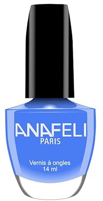 Vernis à Ongles ANAFELI - Bleu lavande n° 89 - Pinceau large pour une application facile
