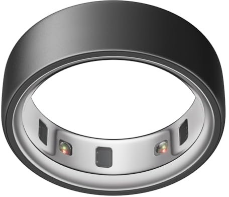 Oura Ring 4 – Stealth – storlek 10 – smart ring | Prova ut storleken med ett storlekskit för Oura Ring 4 | Registrera sömn – puls – kondition – upp till 8 dagars batteritid