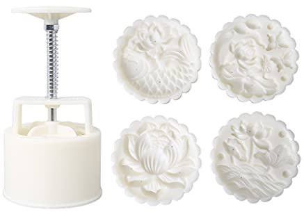 Stampo Per Torta Luna A Pressione Manuale 200g per Festival Mid-Autumn Fiore Decorazione