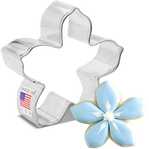 Keksausstecher Blume - 7 cm - Vergissmeinnicht Ausstechformen von Ann Clark USA | Perfekte Größe und Form, Amerikas größter Keksausstecher, lebensmittelechter amerikanischer Stahl