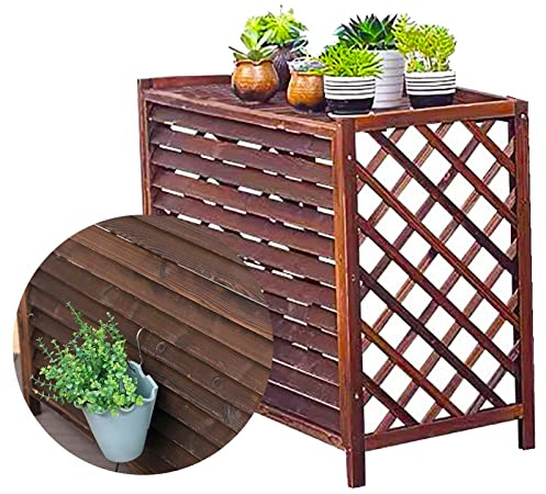 Housse de protection solaire en bois pour climatiseurs, volets, décoration extérieure résistante aux intempéries