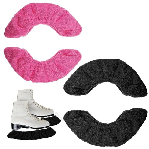 RQcMid 2 Paar Kufenschoner Schlittschuhe, Kufenschoner Eishockey, Schlittschuh Schoner, Schutz Vor Feuchtigkeit Und Rost, Elastische Passform Für Einfaches Anlegen