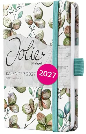 SIGEL 7J306 Agenda semanal, A6, beige, violeta | Calendario, planificador, agenda semanal, organizador | Certificado FSC – Jolie