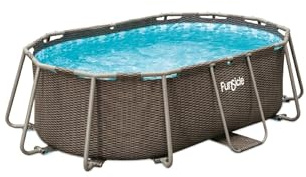 PolyGroup Piscine Hors-Sol Ovale Oasis Designer Pool de 300x200x84 cm FunSicle FBQ1006DA