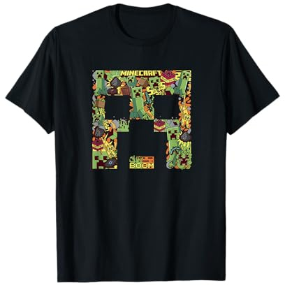 Minecraft Creeper Big Face Collage T-Shirt