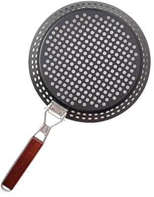 Hovico Nonstick Grilling 12 Skillet With Removable Handle, Nonstick Grilling Tray Durable Grill Pans with Holes for Outdoor Grill Small and Big Topper Baskets BBQ accessories for Vegetable, Fish