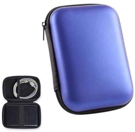 EUYKQNOI Coque pour disque dur externe,Étui pour Portable SSD,Pochette pour Portable SSD,avec Proche Filet,HDD Case,mémoire externe portable 2,5 Disque externe Protection Sac Antichoc Rigide Coque