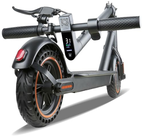 Trottinette Electrique Adulte Enfant,3 Modes+Cruise, Déplacements Domicile-Travail Pneu Plein 8,5, Contrôle par Application, Autonomie 25KM, Freins EABS + Disque, Pliable, Alliage d'Aluminium
