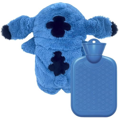 Axinyijia Bolsa de Agua Caliente de Peluche, Hot Water Bottle 500ML con Depósito Interior Extraíble, Bolsas Agua Caliente para Niño Adulto